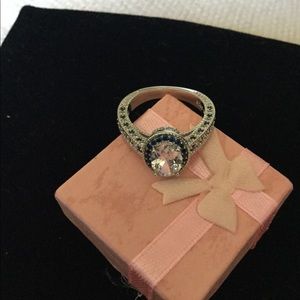 Sterling silver sapphire blue and white